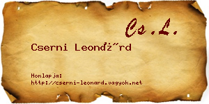 Cserni Leonárd névjegykártya